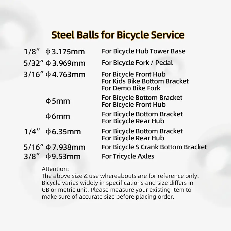 144/20pcs Bicycle Steel Balls  - Mountain Biking Kids ulasan dan harga