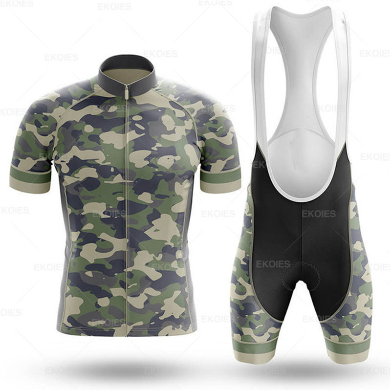 Camouflage Cycling Jersey Set  - Mountain Biking Races ulasan dan harga